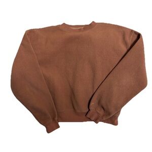 Fabletics Womens M Malia Polar Fleece Crop Top Pullover Sweatshirt Pink